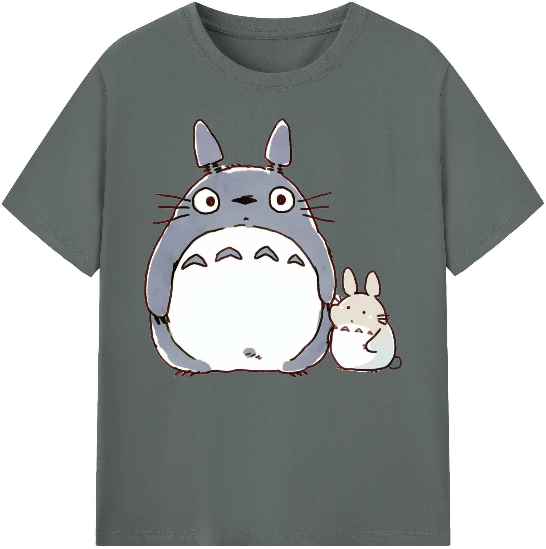 （画像用） となりのトトロ 草壁メイ 草壁サツキ My Neighbor Totoro Satsuki Kusakabe Mei Kusakabe 綿100％ メンズ半袖Tシャツ｜肌触りやわらか＆通気性
